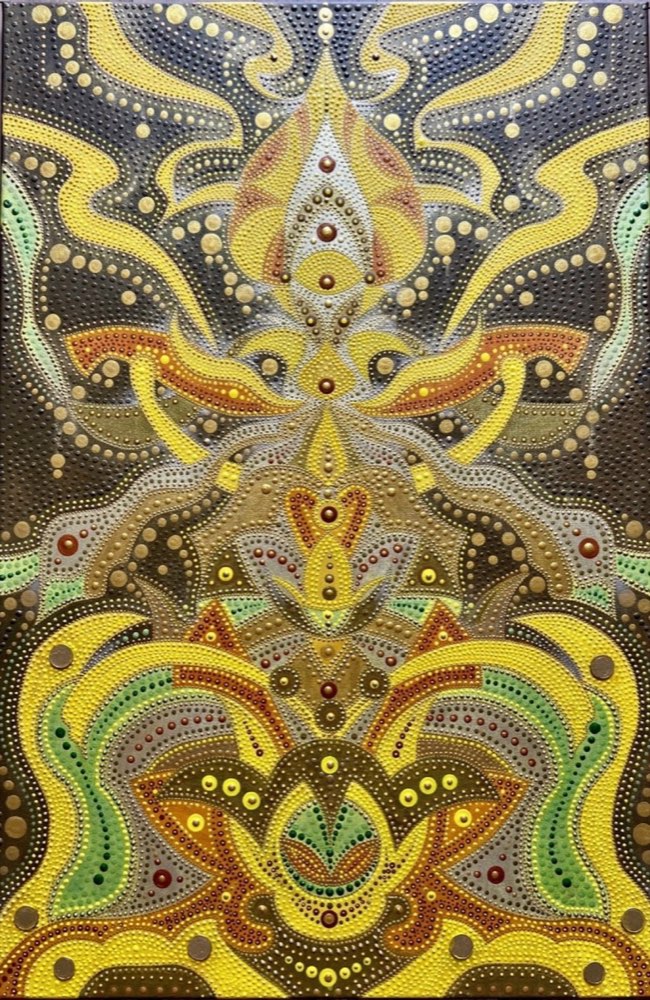 Dance of Golden Tara frontal context view