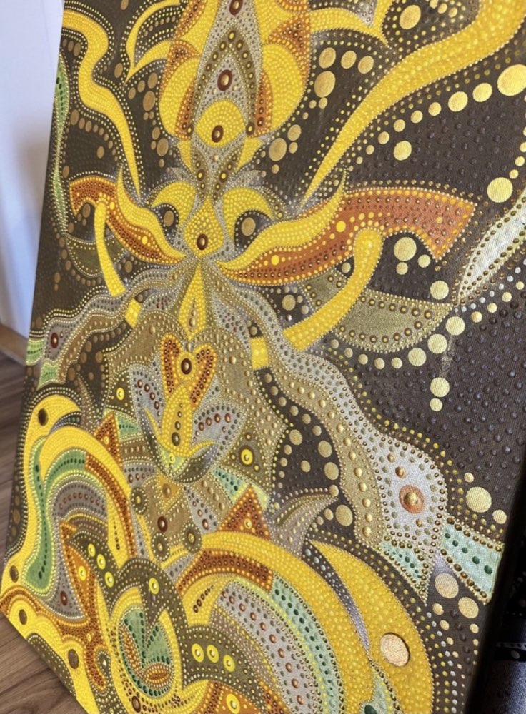 Dance of Golden Tara viewed at an angle