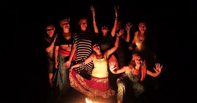 Participants gathered during a Dance of the Five Elements retreat