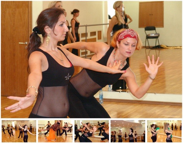 Partner movement practice during a seminar