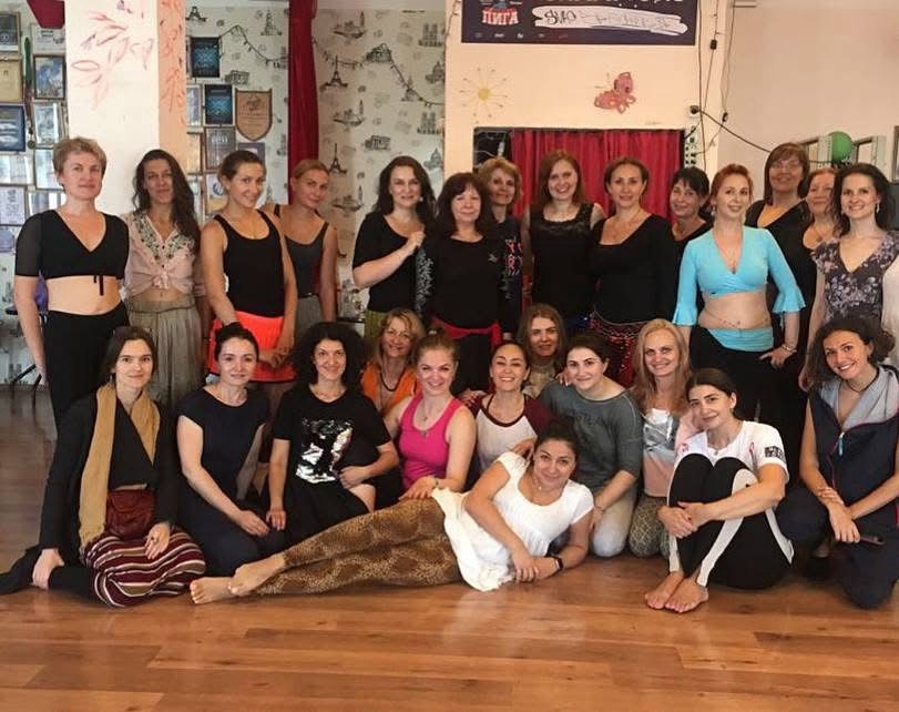 Participants gathered after a shared dance practice